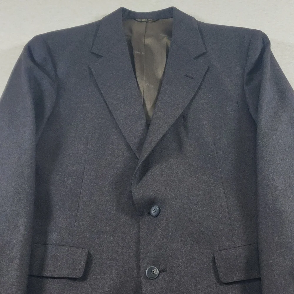 Evan Picone Mens Vintage Brown Worsted Wool Blazer 44R 42L Tailored USA